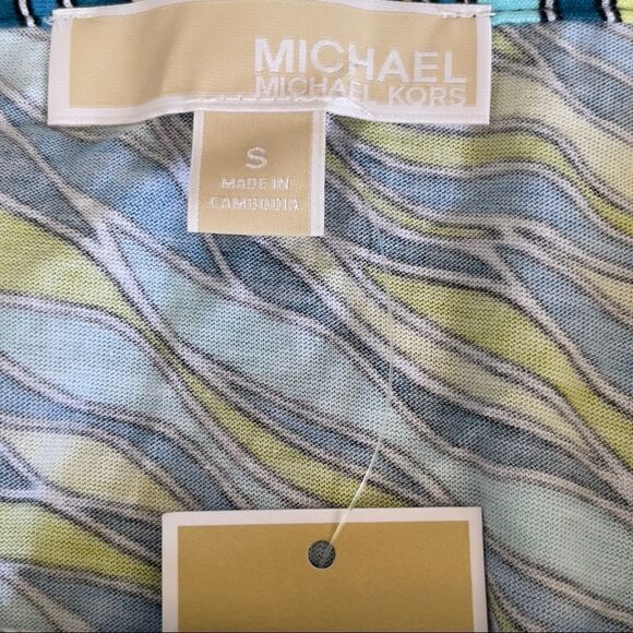 Michael Kors Bright Limeade Off Shoulder Tie Around Neck Size Small - Picture 13 of 15